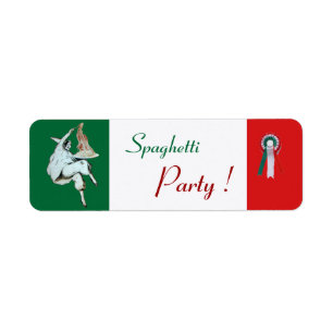 Etiqueta PARTIDO ESPAGHETTI ITALIANO KITCHEN, RESTAURANTE v