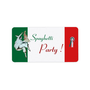 Etiqueta PARTIDO ESPAGHETTI ITALIANO KITCHEN, RESTAURANTE v