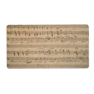 Etiqueta Partitura antiga, canção do ancião, 1822