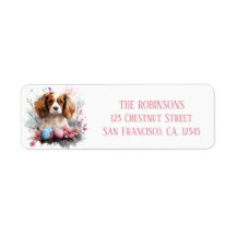 Páscoa Cavalier King Charles Eggs and Flowers -