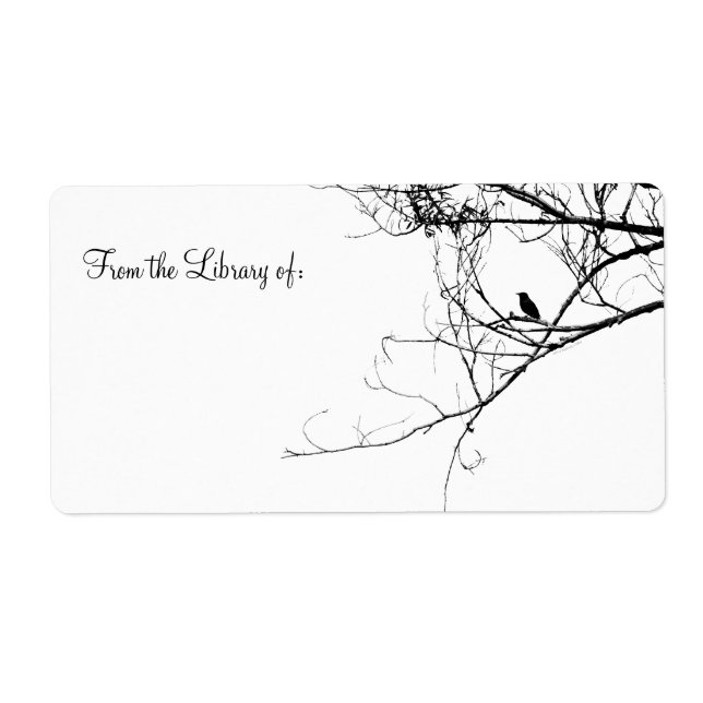 Etiqueta Pássaro Negro Pequeno (Frente)