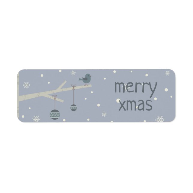 Etiqueta Pássaro-pardal-da-floresta nos feriados (Frente)