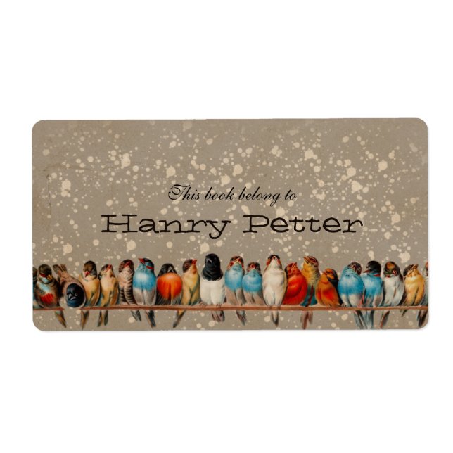 Etiqueta Pássaros-vegetação (Frente)