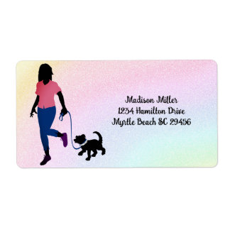 Etiqueta Passeador de Cães Arco-íris / Babá de Animais Envi