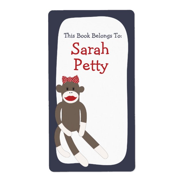 Etiqueta Pasta do macaco Sock (Frente)