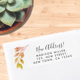 Etiqueta Pasta Rust Endereço novo Endereço de devolução