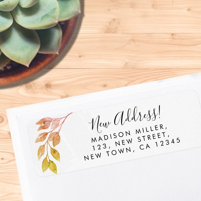 Etiqueta Pasta Rust Endereço novo Endereço de devolução (Criador carregado)