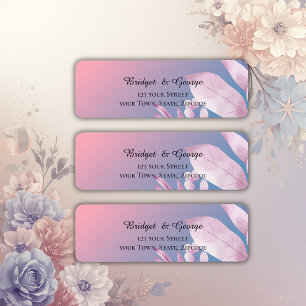 Etiqueta pastel cereja florescente casamento Devolver Rótul