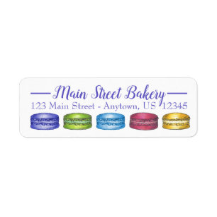 Etiqueta Pastel French Macaron Cookery Compro de pastelaria