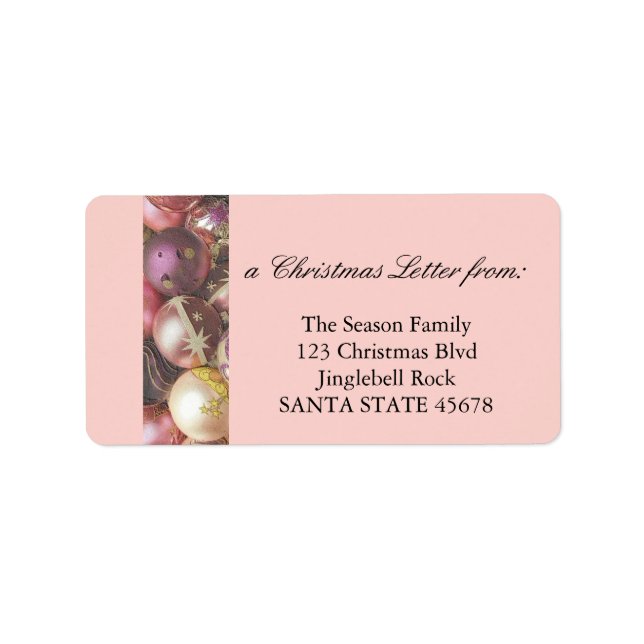 Etiqueta Pastel Ornaments - Letra de Natal (Frente)