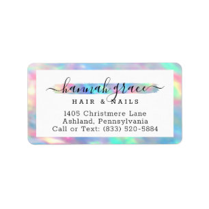 Etiqueta Pastel Rainbow Paint Logotipo Swash