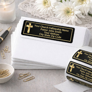 Etiqueta Pastor Clássico, Dourado E Negro