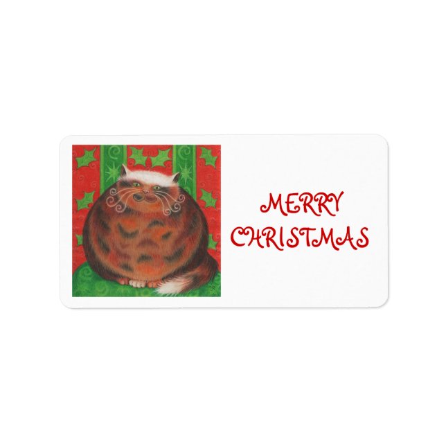 Etiqueta Pata de Natal 'Feliz Natal' branco (Frente)