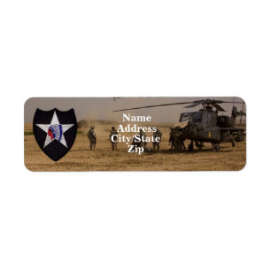 Etiqueta patch de vets de divisão de infantaria de segundo