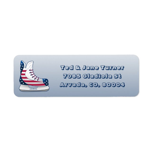 Etiqueta Patins de Hóquei dos EUA (Frente)
