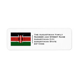 Etiqueta Patriotic | KENYA Flag