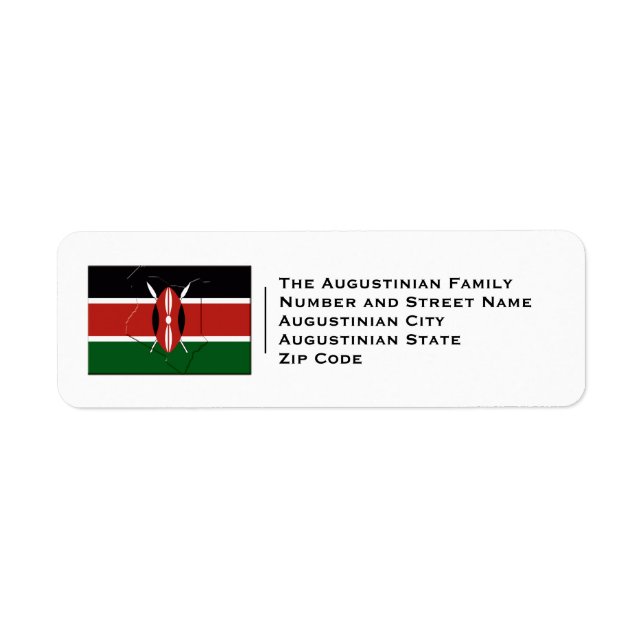 Etiqueta Patriotic | KENYA Flag (Frente)