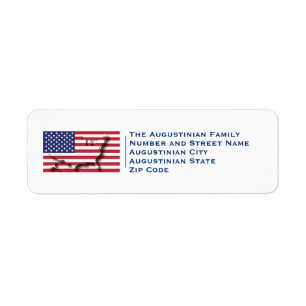 Etiqueta Patriótico Bandeira Americana EUA Regresso Per
