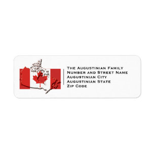 Etiqueta Patriótico Bandeira CANADÁ