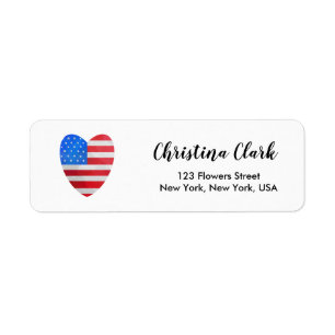 Etiqueta Patriótico Personalizado Americano Patriótico Pe