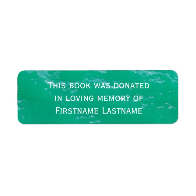 Etiqueta Pau de doação de livro (Frente)