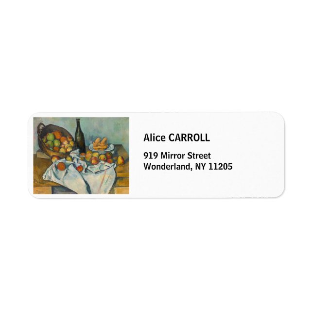 Etiqueta Paul Cezanne - A Cesta de Maçãs (Frente)