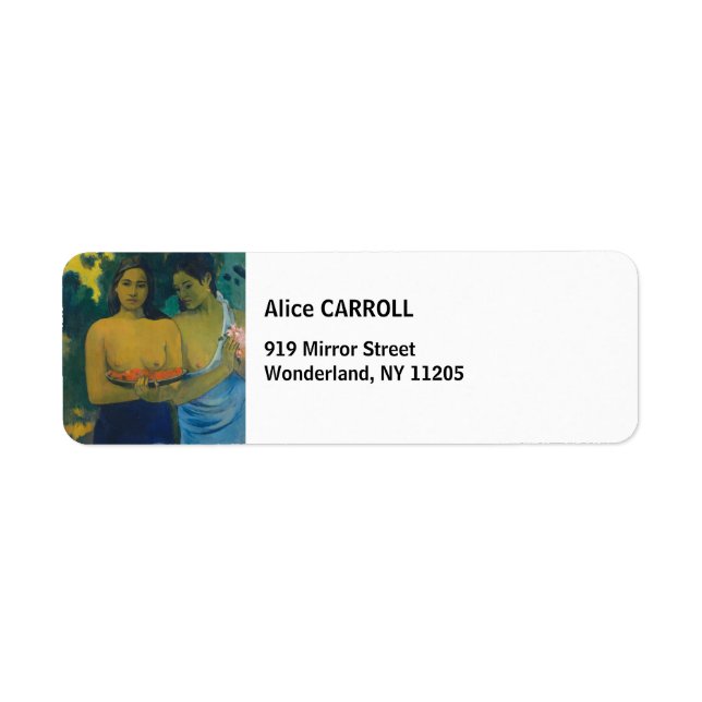 Etiqueta Paul Gauguin - Duas Mulheres Tahitianas (Frente)