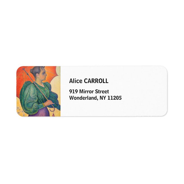 Etiqueta Paul Signac - Mulher com Parasol (Frente)