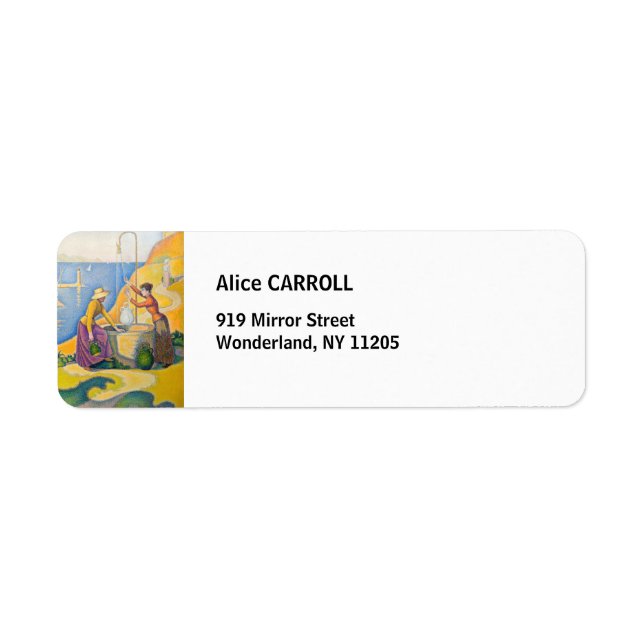 Etiqueta Paul Signac - Mulheres no Poço (Frente)