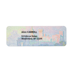Etiqueta Paul Signac - O Palácio Papal, Avinhão
