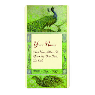 Etiqueta PAVÕES DE NOIVADE AMOR ,creme verde