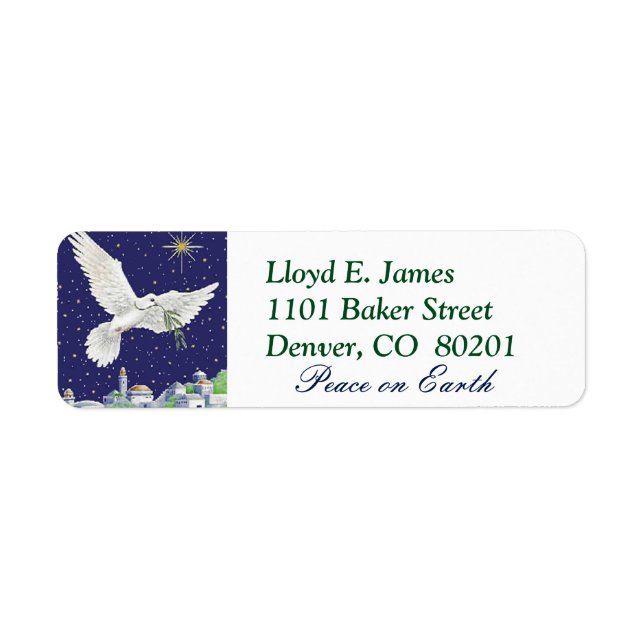 Etiqueta Paz no Natal da Terra (Frente)