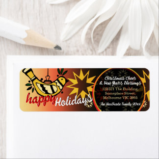 Etiqueta Peace Holidays Stars Greetings