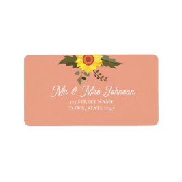 Etiqueta Peach Return Address