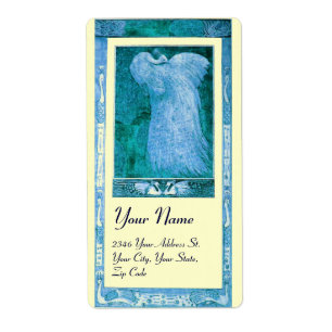 Etiqueta PEACOCK, creme azul