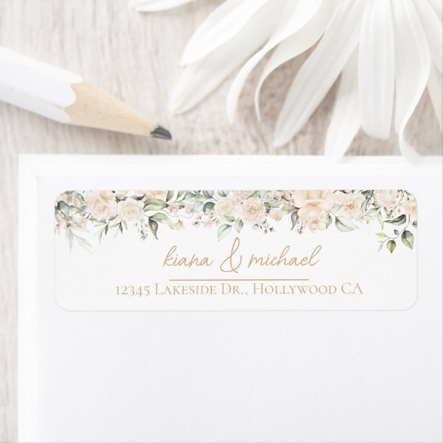 Etiqueta Pearl Blush Floral Wedding Border Names ID989 (Insitu)