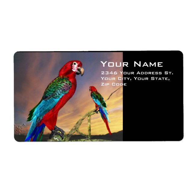 ETIQUETA PEDAÇOS HÍPER / ARA AZUL (Frente)