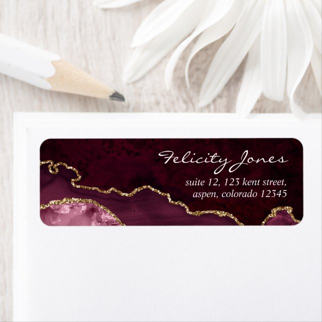 Etiqueta Pedra de agato geométrico Dourada (Insitu)