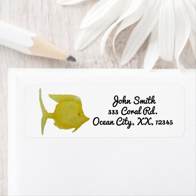 Etiqueta Peixe Amarelo Tropical Bril (Insitu)