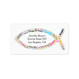 Etiqueta Peixes Cristãos | Amor Jesus