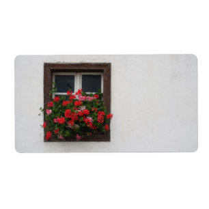 Etiqueta Pelargonium Vermelho e Rosa