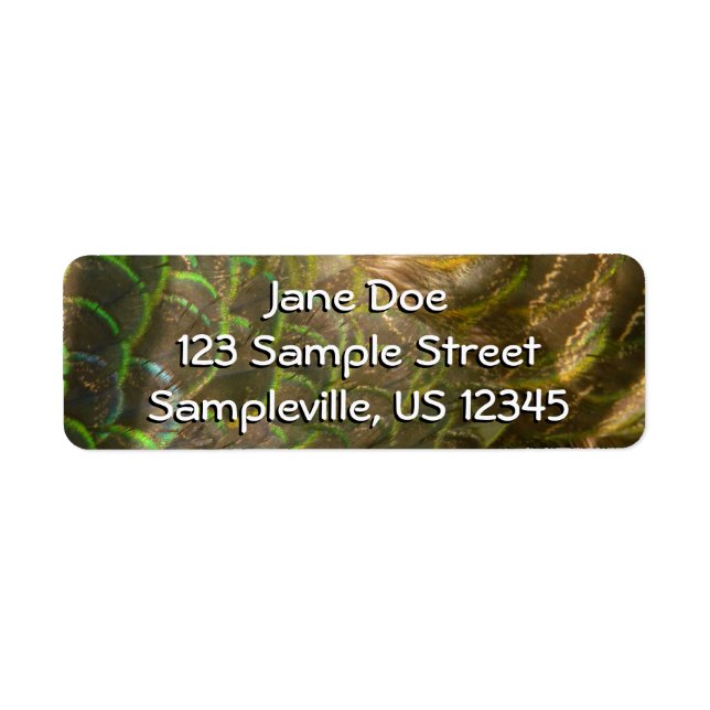 Etiqueta Penas Peacock III (Mulher) Design (Frente)