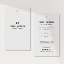 Etiqueta Pendente de Roupa com Preço, Tamanho, Est