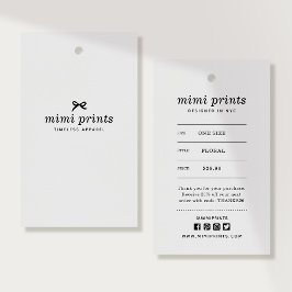 Etiqueta Pendente de Roupa com Preço, Tamanho, Est