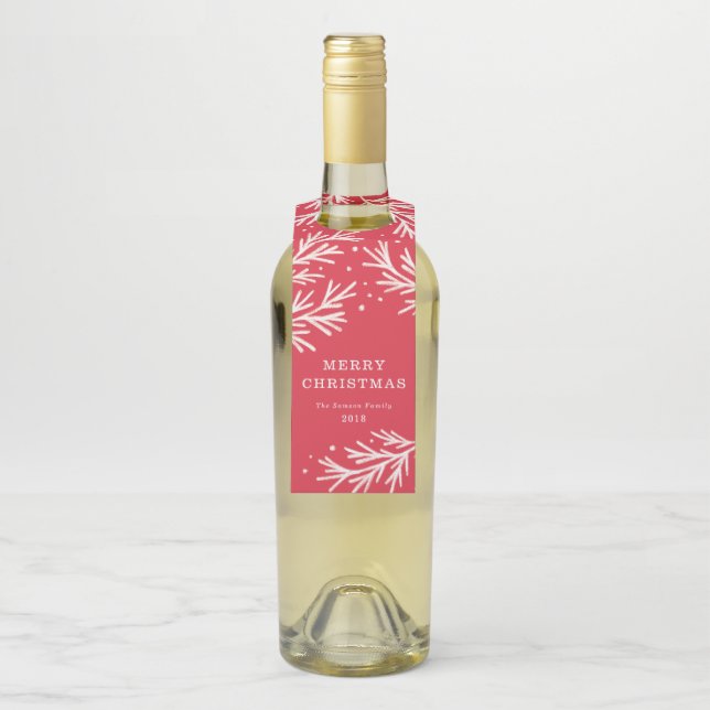 Etiqueta Pendente para Garrafa de Férias Winter Wo (Na garrafa)