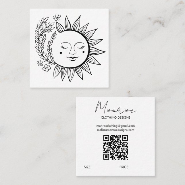 Etiqueta Pendente Personalizada Código QR Arte de  (Frente/Verso)