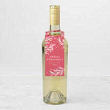 Etiqueta Pendurada de Férias de Inverno Garrafa