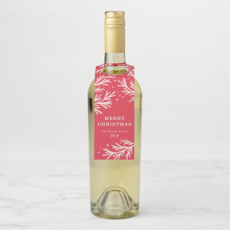 Etiqueta Pendurada de Férias de Inverno Garrafa