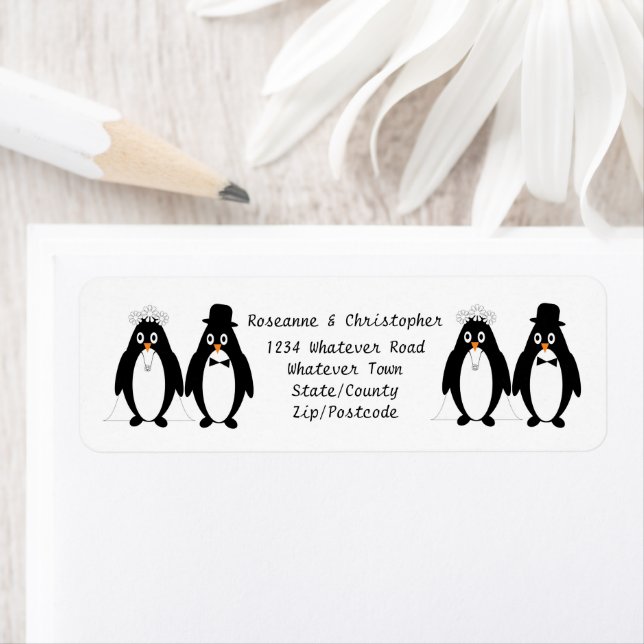 Etiqueta Penguin Design Wedding (Insitu)