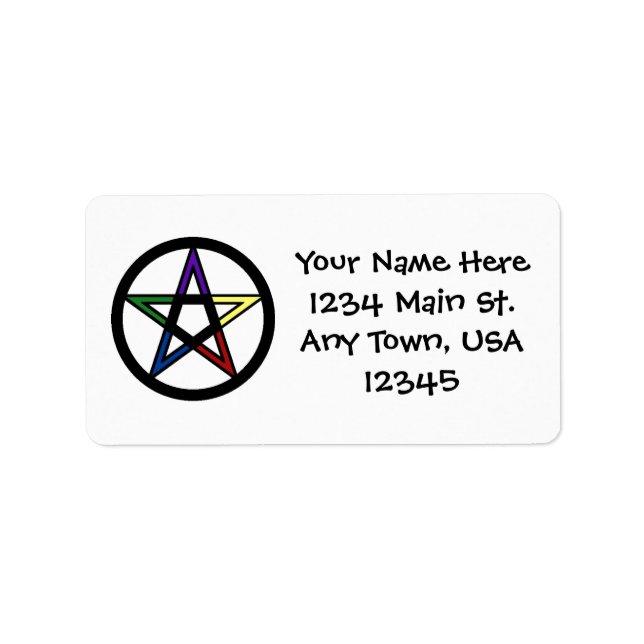 Etiqueta Pentágono elementar (Frente)